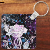 White Rose Sleutelhanger (Achterkant)