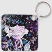 White Rose Sleutelhanger (Achterkant)