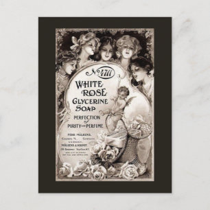  White Rose Soap Advertisation Briefkaart