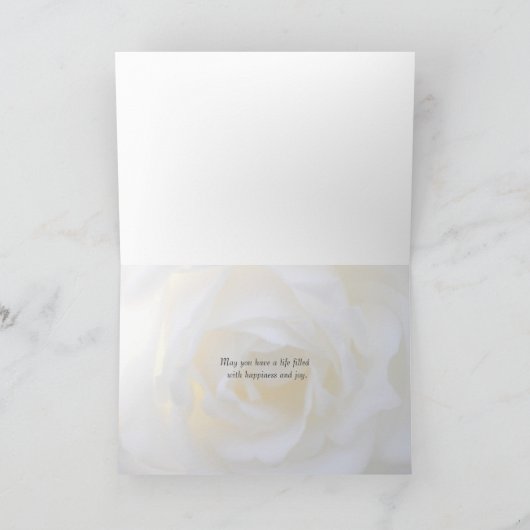 White rose soft focus kaart (Binnen)