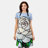 White Rose Stained Glass Schort (Gedragen)