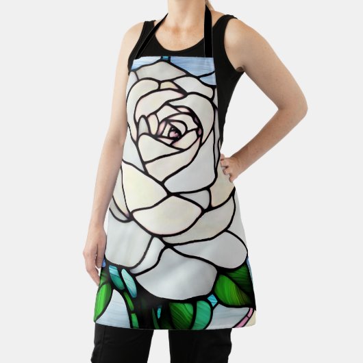 White Rose Stained Glass Schort (Insitu)