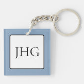 White Rose Stained Glass Sleutelhanger (Achterkant)