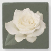 White Rose Stenen Onderzetter (Voorkant)