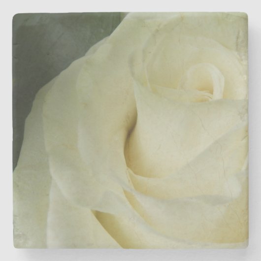 White Rose Stenen Onderzetter (Voorkant)