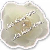 White Rose Stickers Romantic Roos Wedding Decal (Voorkant)