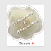 White Rose Stickers Romantic Roos Wedding Decal (Vel)