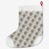 White Rose Stocking Roos Kerstmis stoppen Aangepas Grote Kerstsok (Achterkant)
