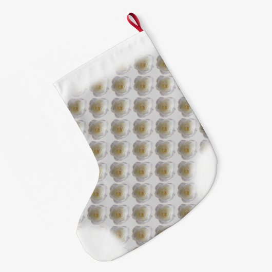 White Rose Stocking Roos Kerstmis stoppen Aangepas Grote Kerstsok (Achterkant (Hangend))