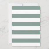 White Rose Striped | Solo Monogram Weddenschap Kaart (Achterkant)