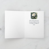  White Rose Sympathie Tijd van Verlies Kaart (Binnen)