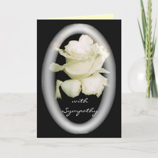 White Rose Sympathy Card Kaart (Voorkant)