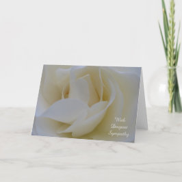 White Rose Sympathy Card Kaart