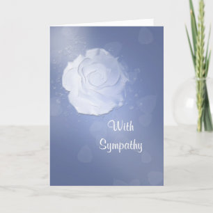 White Rose Sympathy Card Kaart