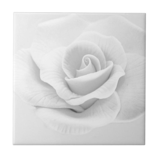 White Rose Tegeltje (Voorkant)