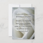 White Rose textured Weddencard Kaart (Voorkant)