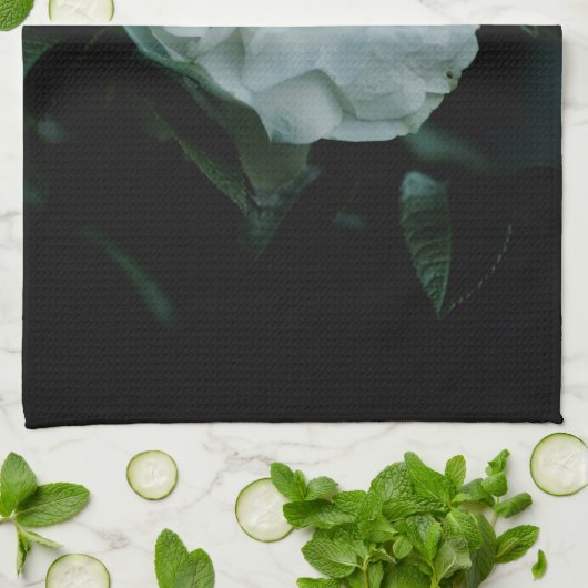 White Rose Theedoek (Gevouwen)