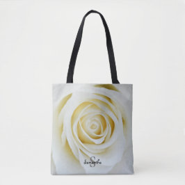 White Rose Tote Bag