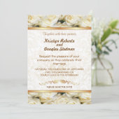White Rose - Uitnodiging voor bruiloft (Staand voorkant)