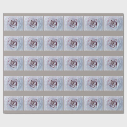 White Rose Valentijnsdag Wrapping Paper Cadeaupapier (Vlak)