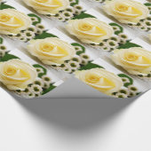 White Rose Valentijnsdag Wrapping Paper Cadeaupapier (Hoek)