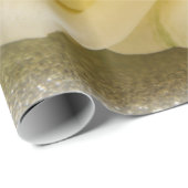 White Rose Valentijnsdag Wrapping Paper Cadeaupapier (Rol Hoek)