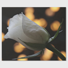 White Rose Valentijnsdag Wrapping Paper Cadeaupapier