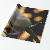 White Rose Valentijnsdag Wrapping Paper Cadeaupapier (Uitgerold)