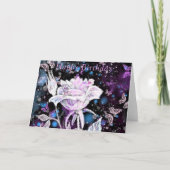 White Rose Verjaardag Kaart (Voorkant)