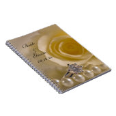 White Rose, Verloving Ring and Pearls Wedding Notitieboek (Rechterzijde)