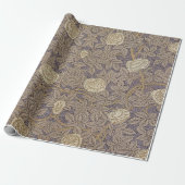White Rose Vine William Morris Wrapping Paper Cadeaupapier (Uitgerold)