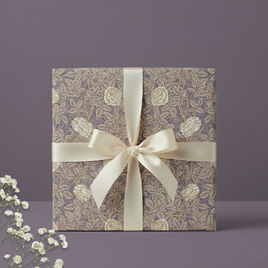 White Rose Vine William Morris Wrapping Paper Cadeaupapier