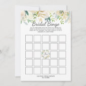 White Rose Vrijgezellenfeest Bingo Game Kaart (Voorkant)