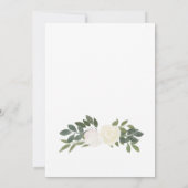 White Rose Waterverf Flowers Kaart (Achterkant)