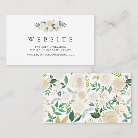 White Rose Waterverf | Website Visitekaartje (Voorkant / Achterkant)