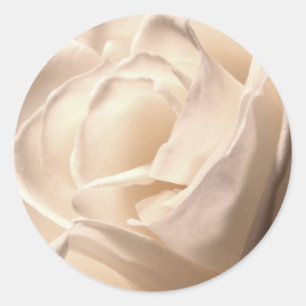 White Rose Wedding and Event Envelope Seal Ronde Sticker