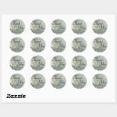 White Rose Wedding Bedankt Ronde Sticker (Vel)