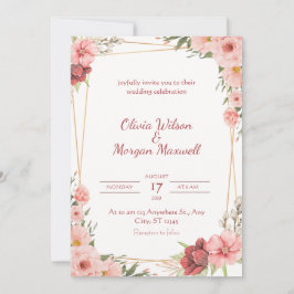 White Rose Wedding Card Kaart