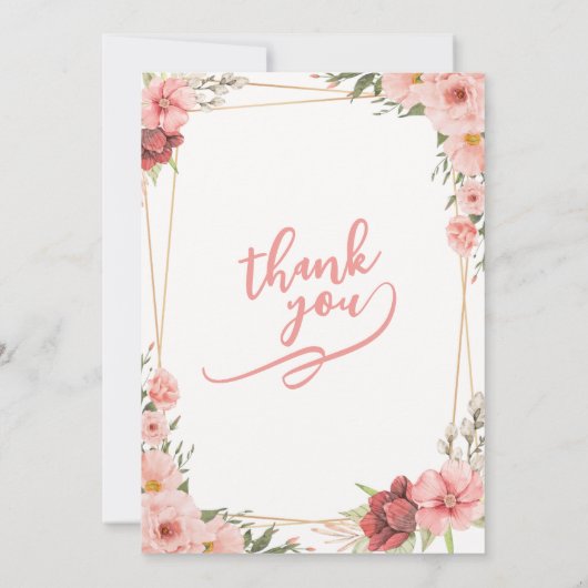 White Rose Wedding Card Kaart (Achterkant)