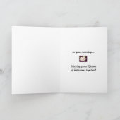 White Rose Wedding Card Kaart (Binnen)