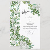 White Rose Wedding Floral Classic Menu (Voorkant / Achterkant)