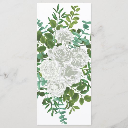 White Rose Wedding Floral Classic Menu (Achterkant)
