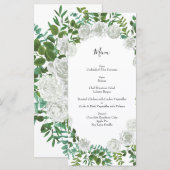 White Rose Wedding Floral Classic Menu (Voorkant / Achterkant)