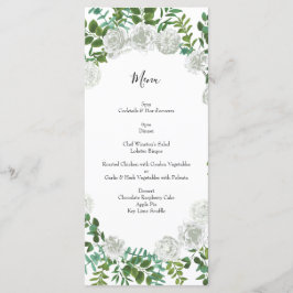 White Rose Wedding Floral Classic Menu