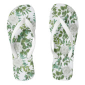 White Rose Wedding Floral Classic Teenslippers (Voetbed)
