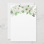 White Rose Wedding Invitation Kaart (Achterkant)