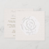 White Rose Wedding Invitation Sjabloon Kaart (Voorkant / Achterkant)