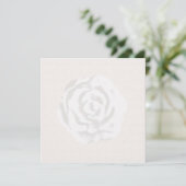 White Rose Wedding Invitation Sjabloon Kaart (Staand voorkant)