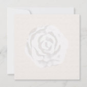 White Rose Wedding Invitation Sjabloon Kaart (Voorkant)