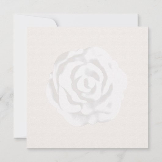 White Rose Wedding Invitation Sjabloon Kaart (Voorkant)